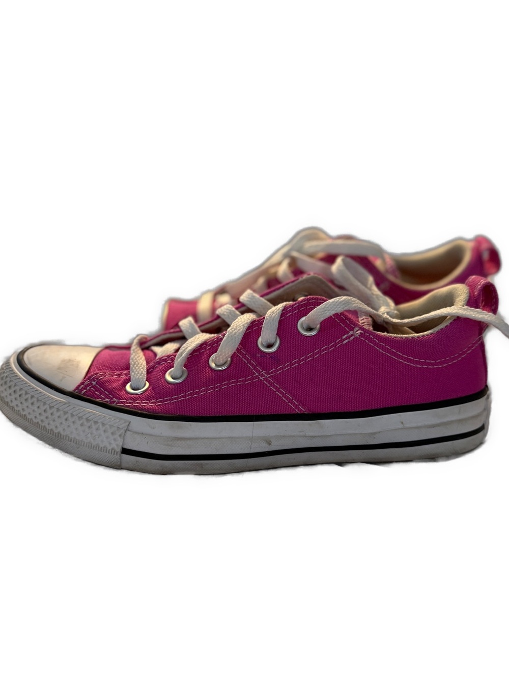Converse Ladies Low Top Canvas Sneakers - Hot Pink